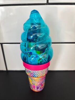 Y2K Lisa Frank Ice Cream Cone Bank Cosmetic Set NWT